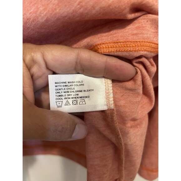 Orvis Trout Bum Shirt Large 1/4 Zip Light Orange Top Long Sleeve Hiking Fishing - Picture 4 of 7